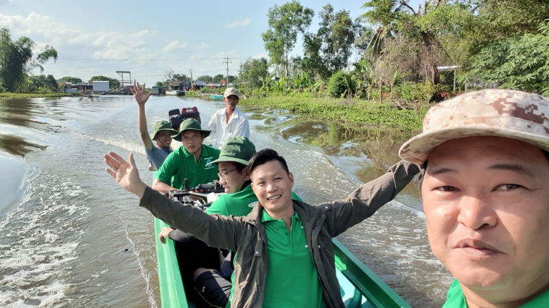 Quản Nông Xanh triển khai dịch vụ phun tưới nông nghiệp bằng máy bay tại Cà Mau